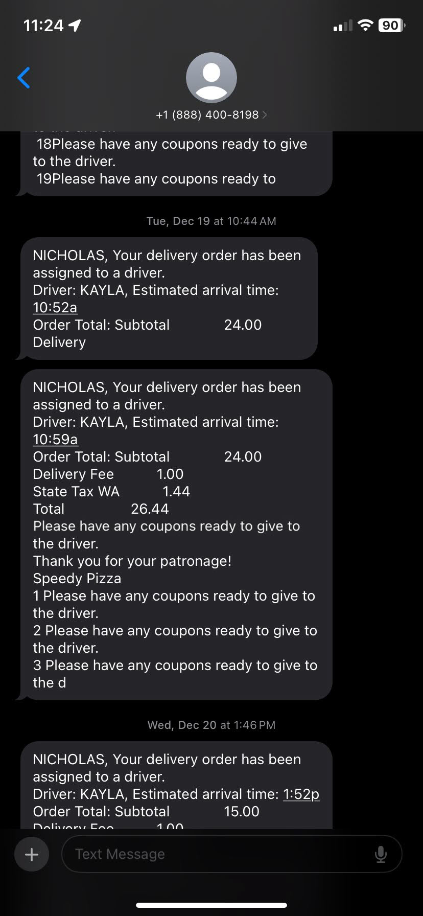 Sample Text Screenshot